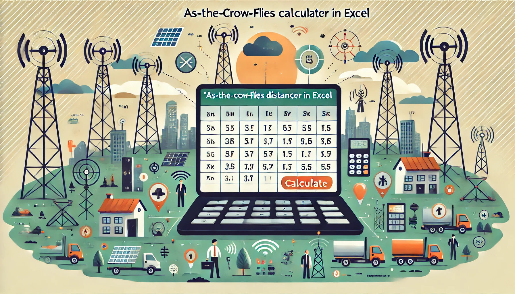 How An Excel As-the-Crow-Flies Distance Calculator Benefits Telecom Co ...