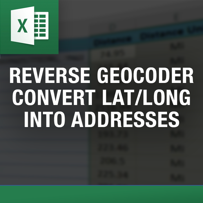 Excel Reverse Geocoder — Excel tool by ExcelDistanceCalculators.com