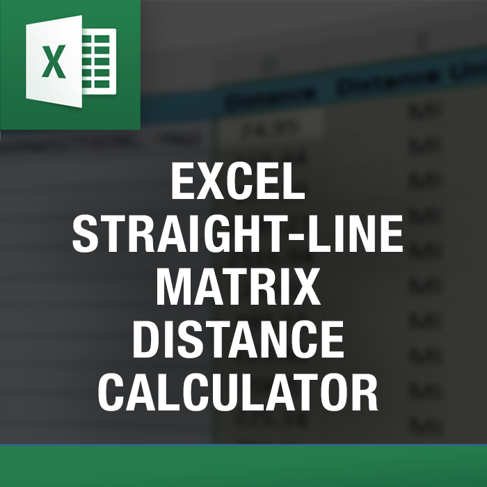 Excel Straight Line Matrix Distance Calculator β Excel tool by ExcelDistanceCalculators.com