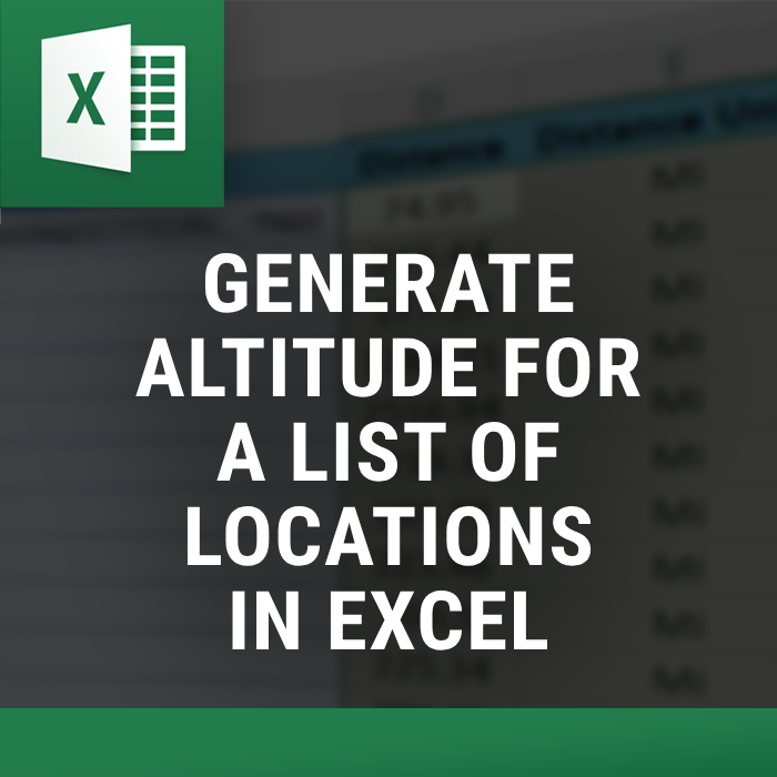 Altitude Calculator in Excel β Excel tool by ExcelDistanceCalculators.com