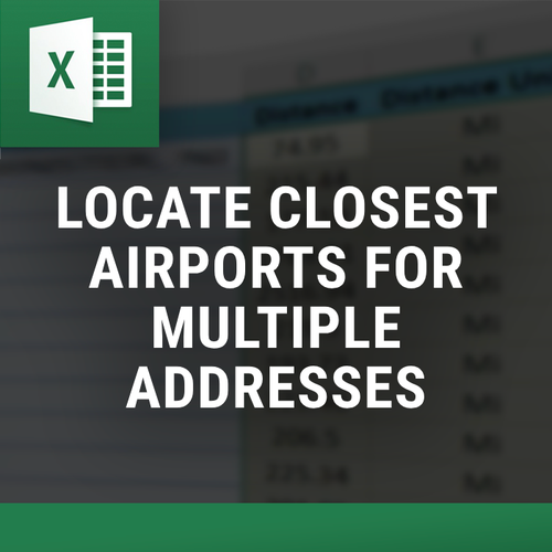 Closest Airport Locator in Excel — Excel tool