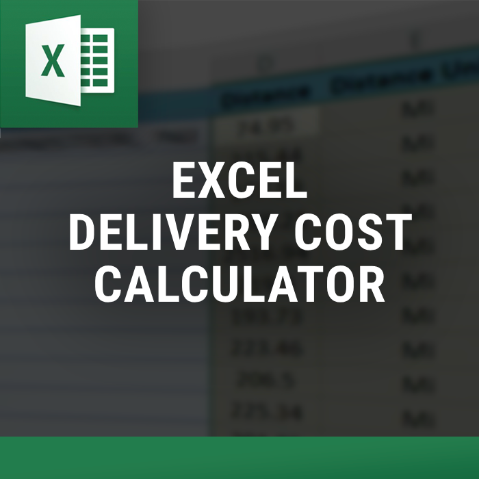 Delivery Cost Calculator in Excel β Excel tool by ExcelDistanceCalculators.com
