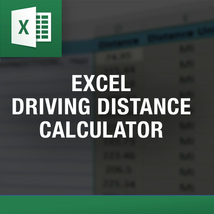 Excel Driving Distance Calculator for Google Maps