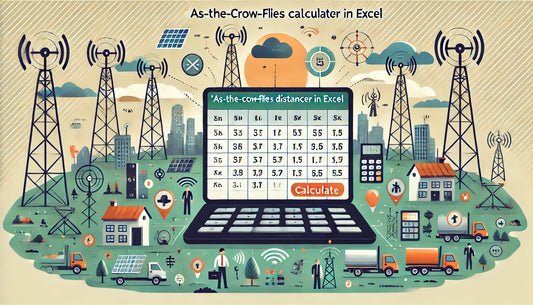 As-the-crow flies distance calculator in Excel