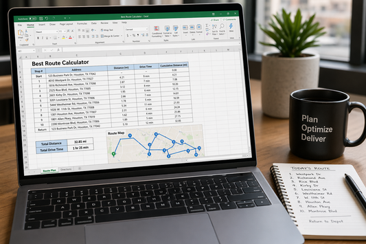 delivery route planning in excel