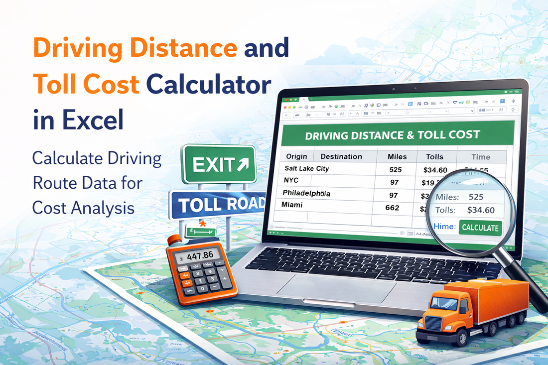 How to Calculate Toll Costs for a Route in Excel