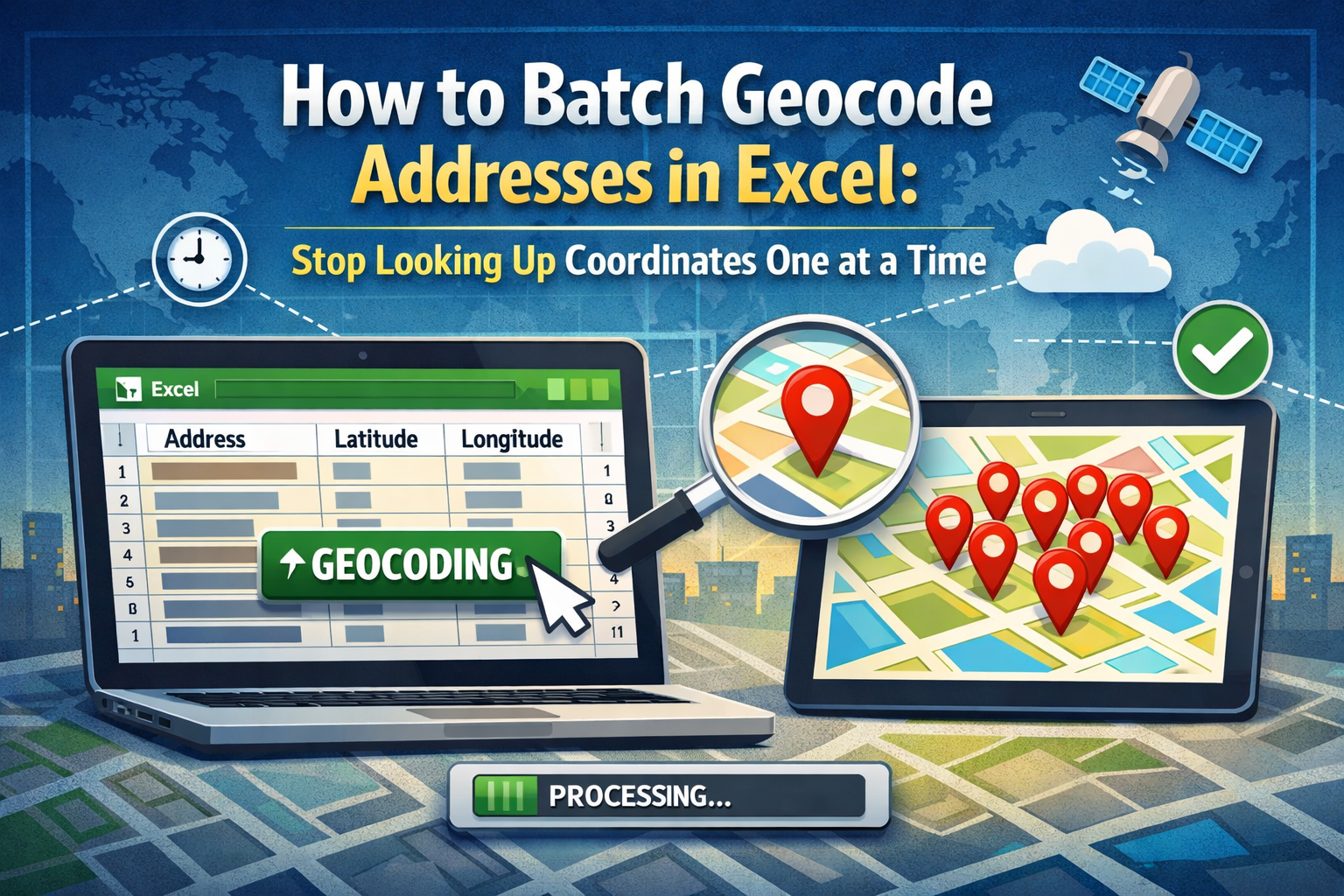 Batch Geocode Addresses in Excel Using Google Maps API – Excel Distance ...