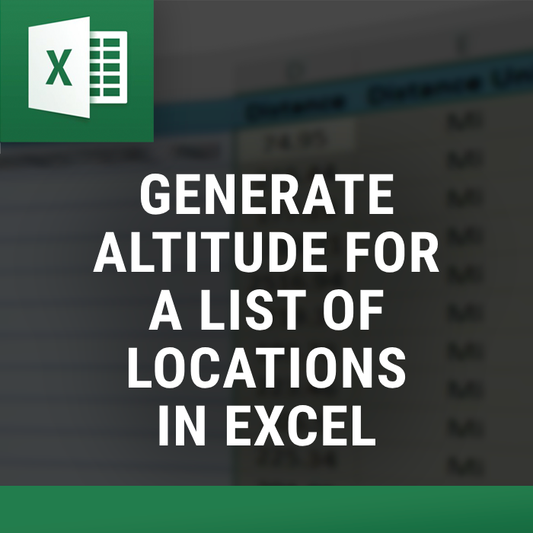 Altitude Calculator in Excel