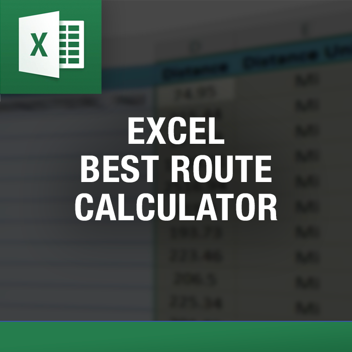 Best Route Calculator for Excel