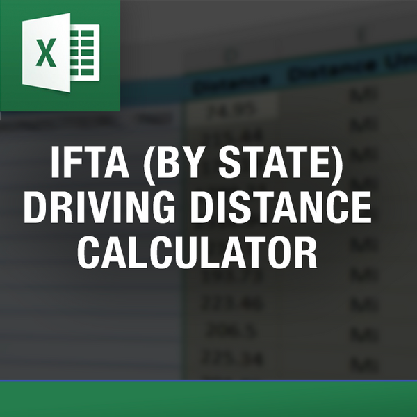 IFTA Distance Calculator Calculate Driving Distance By State excel