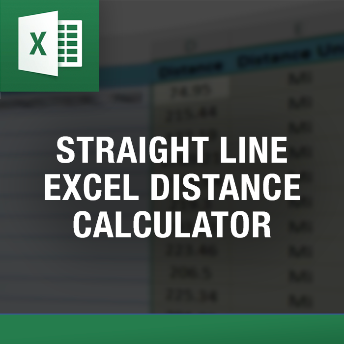 Excel Straight Line Distance Calculator